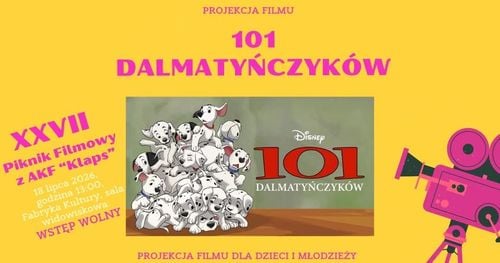 Pokaz filmu „101 dalmatyńczyków” w ramach XXVII Pikniku Filmowego w Chybiu