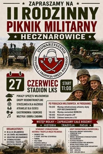 II Rodzinny Piknik Militarny na stadionie w Hecznarowicach
