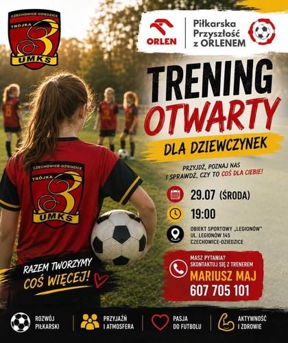 Otwarty trening piłkarski dla dziewczynek w Czechowicach-Dziedzicach