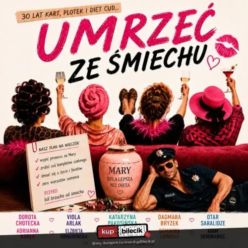 Komedia 'Umrzeć ze śmiechu' w Suchej Beskidzkiej – wieczór pełen humoru i przyjaźni