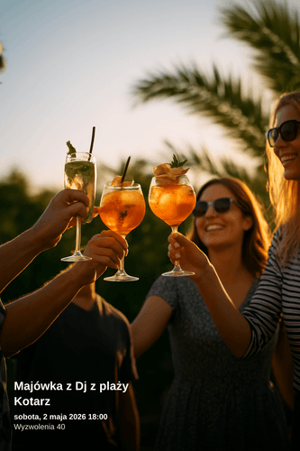 Majówkowa impreza z DJ-em na plaży w Brennej