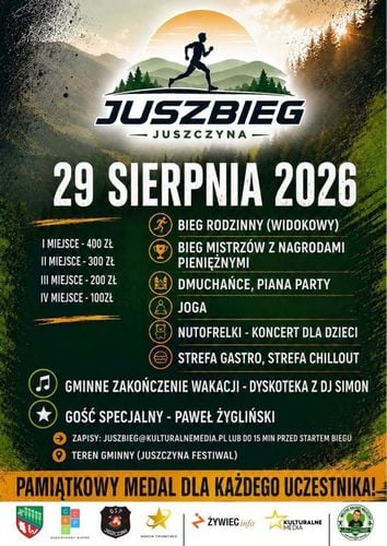 Juszbieg w Juszczynie z biegami i atrakcjami dla całej rodziny