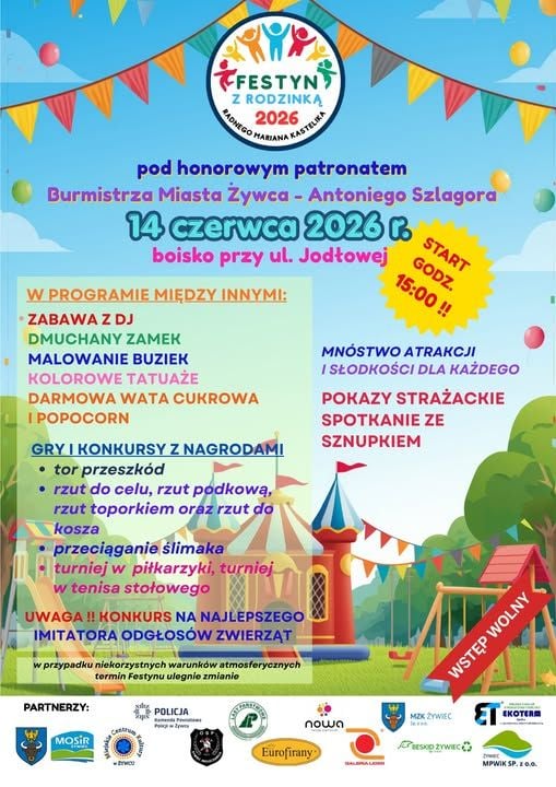 Rodzinny Festyn w Żywcu 2026 z atrakcjami i konkursami