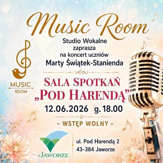 Wieczór z talentami Studia Wokalnego Music Room w Jaworzu