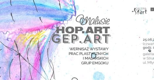 Wernisaż prac plastycznych grup emgoku w Strumieniu