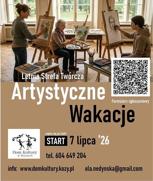 Letnia Strefa Twórcza w Pałacu Czeczów w Kozach – warsztaty artystyczne
