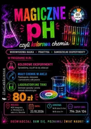 Klub Małego Naukowca FunLab - Magia pH i kolorowa chemia