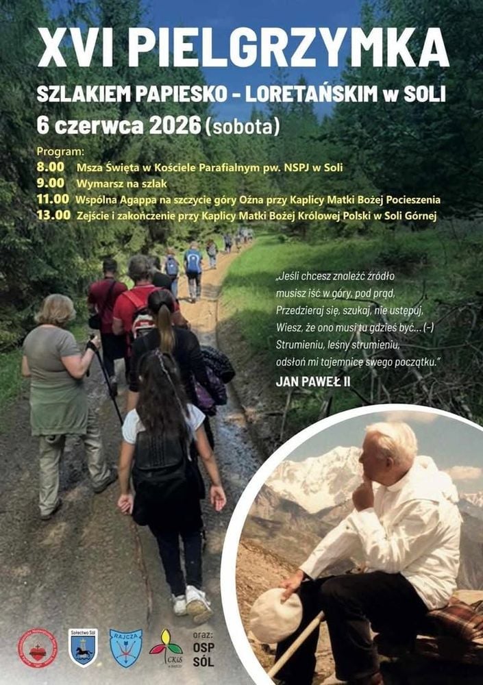 🚶♂️ XVI Pielgrzymka Szlakiem Papiesko-Loretańskim