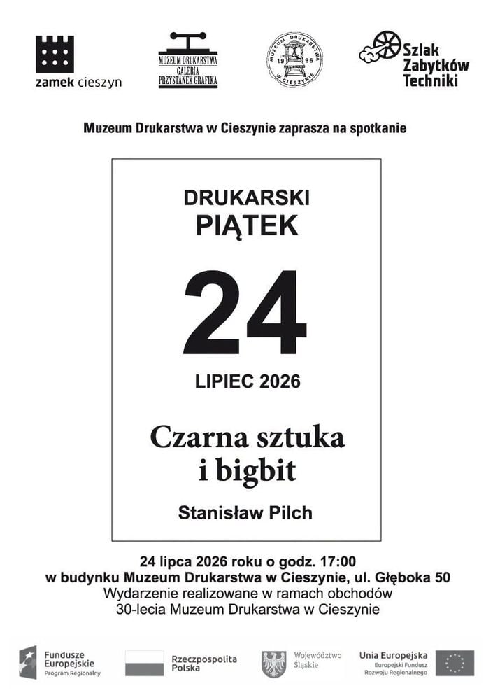 Drukarskie piątki: Czarna sztuka i bigbit ze Stanisławem Pilchem w Cieszynie