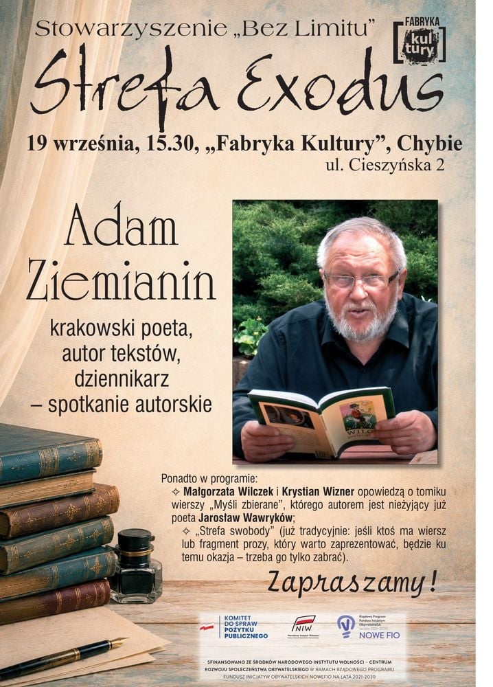 Spotkanie literackie Strefa Exodus w Chybiu