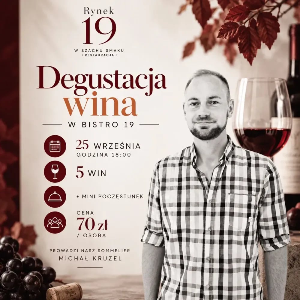 Jesienna degustacja wina w Żywcu w Bistro Rynek 19