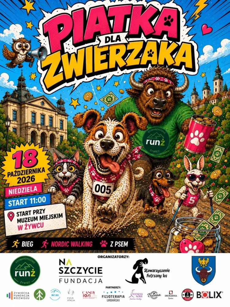 Piątka dla Zwierzaka – bieg i spacer w Żywcu
