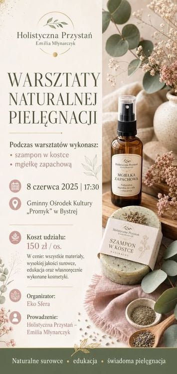 Naturalne kosmetyki DIY: warsztaty w GOK "Promyk" Bystra