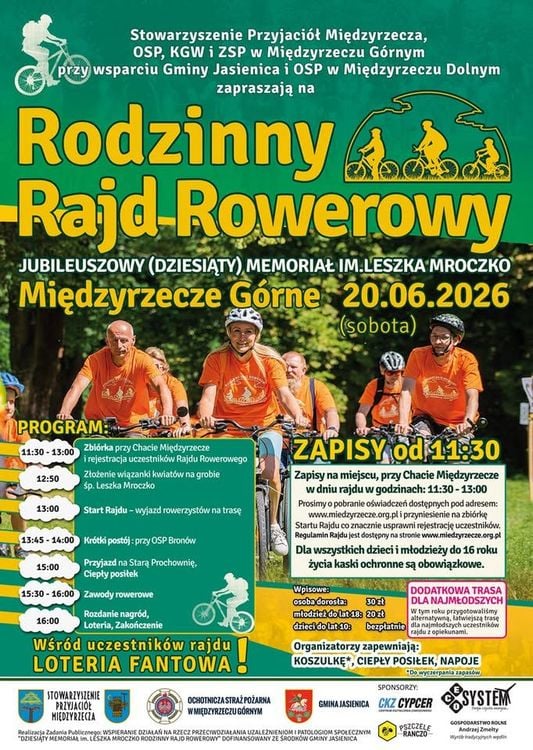 10. Rodzinny Rajd Rowerowy im. Leszka Mroczko w Międzyrzeczu Górnym