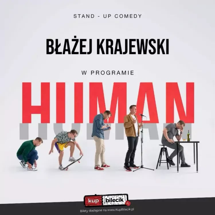 Stand-up Błażej Krajewski z programem "Human" w Czechowicach-Dziedzicach