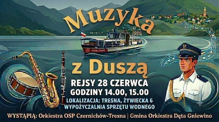Koncert orkiestr dętych na rejsach w Tresnej