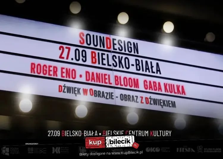 Soundesign 2026: Roger Eno, Daniel Bloom i Gaba Kulka w Bielsku-Białej