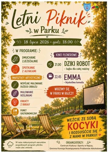 🌳 Letni Piknik w Parku – rodzinne warsztaty i kino pod gwiazdami