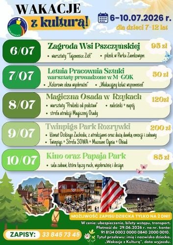 Wakacyjne Warsztaty Kulturalne dla Dzieci w Zabrzegu 2026