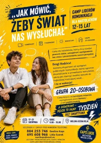Camp Liderów Komunikacji dla Nastolatków w Bielsku-Białej