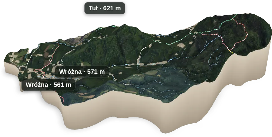 Makieta 3D: Leszna Górna