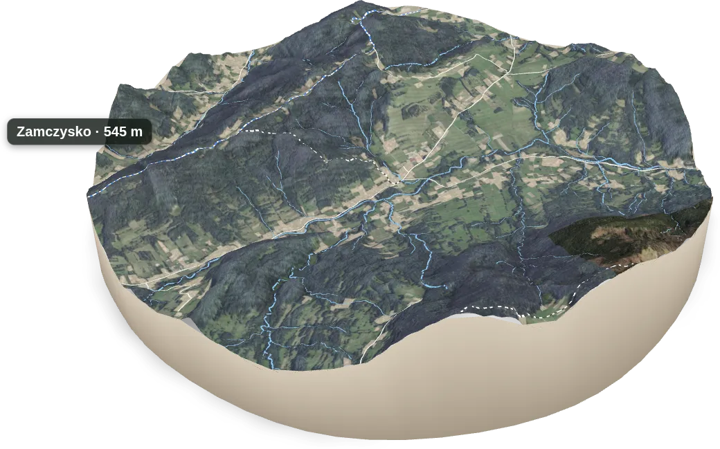 Makieta 3D: Śleszowice